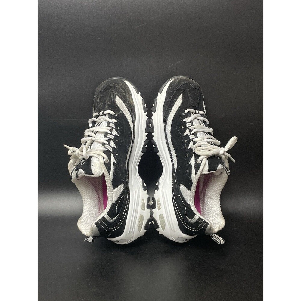 Shoes Skechers Sneakers D'Lites Biggest Fan Chunky Suede Women’s Sz 7.5 Black - Picture 5 of 7